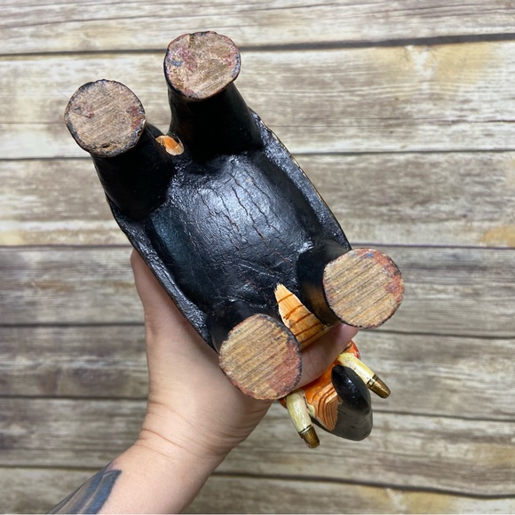 Hand carved And Hand Painted Wooden Ambabari Indian Elephant - Picture 8 of 8